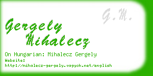 gergely mihalecz business card